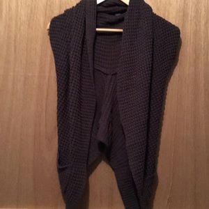 Grey knit vest